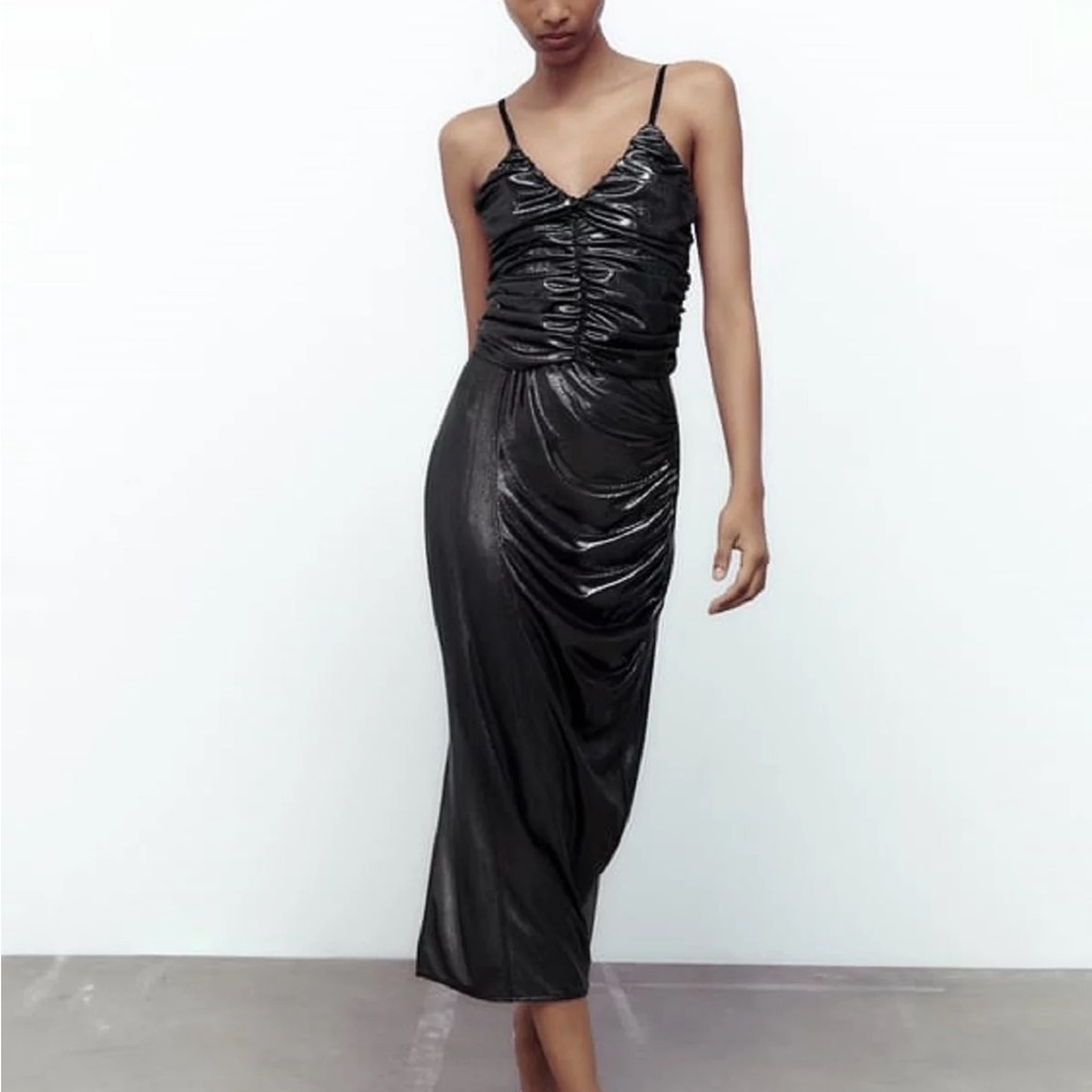 Zara Metallic Shimmer 2 Piece top & skirt co-ord set